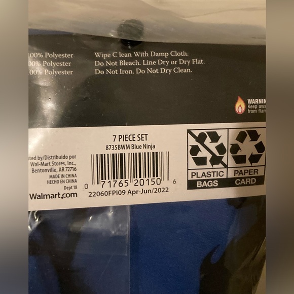 NWT Ninja costume 7 piece set youth size Large 10/12 NEW tunic pants set - Picture 5 of 9